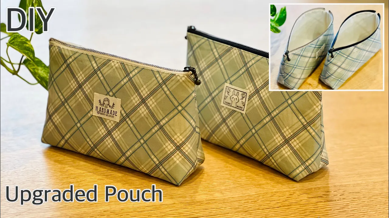 プロの仕上げ ポーチ作り方 How To Make Pouch Like An Professional, Easy Sewing Tutorial,Diy