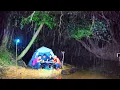 Download Lagu Diguyur hujan deras bermalam dipinggir sungai bawah pohon besar, relaxing rain sound