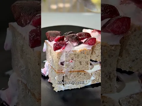 Kirazlı Pasta Tarifi 🍒 Glutensiz & Şekersiz