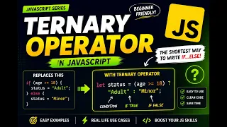 Ternary Operator in JavaScript Explained Short Hand If Else in JavaScript