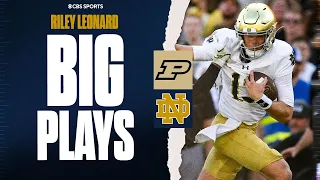 Notre Dame QB Riley Leonard Highlights Every BIG PLAY vs Purdue