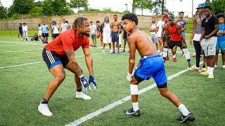 TATTED UP 13 YEAR OLD EXPOSES D1-COMMITS FOR 1000 ATL 1ON1 S W TRAVIS HUNTER