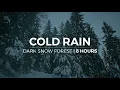 Cold Rain | 8 Hours of cold rain falling in a dark snowy forest