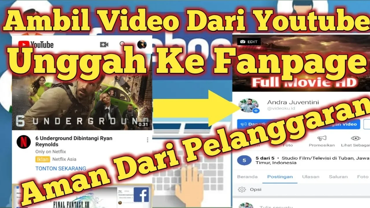 Cara benar upload video fanpage facebook lewat hp | auto banjir viewer