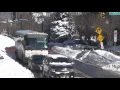 First New Jersey Tranist Bus 165 On Its Way To NYC After Blizzard Jonas On JFK Boulevard East