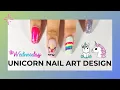 Cute Unicorn Nail Art Design