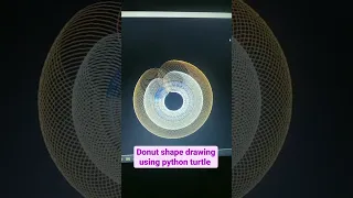 Doughnut Shape Drawing using Python Turtle Coding Instagram Reels WhatsApp Status