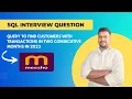 SQL Query to Find Customers with Transactions in Consecutive Months Meesho Interview Question