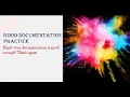 Good Documentation Practice GDP Overview Part 1