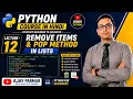 Learn Python Hindi - List Remove items pop method
