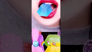 ASMR Sounds Emoj Sugar Candy Frozen Sweets Eting اصوات اكل حلوي السكر 