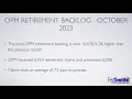 OPM Retirement Backlog October 2023