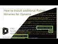 How to install additional Python libraries for Dynamo