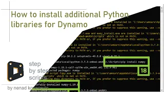 How to install additional Python libraries for Dynamo