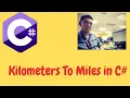 Kilometers To Miles in C