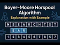 Boyer-Moore-Horspool Algorithm Explanation with Example