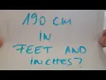 190 cm in feet and inches