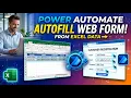 Power Automate Autofill web form by retrieve data from Excel
