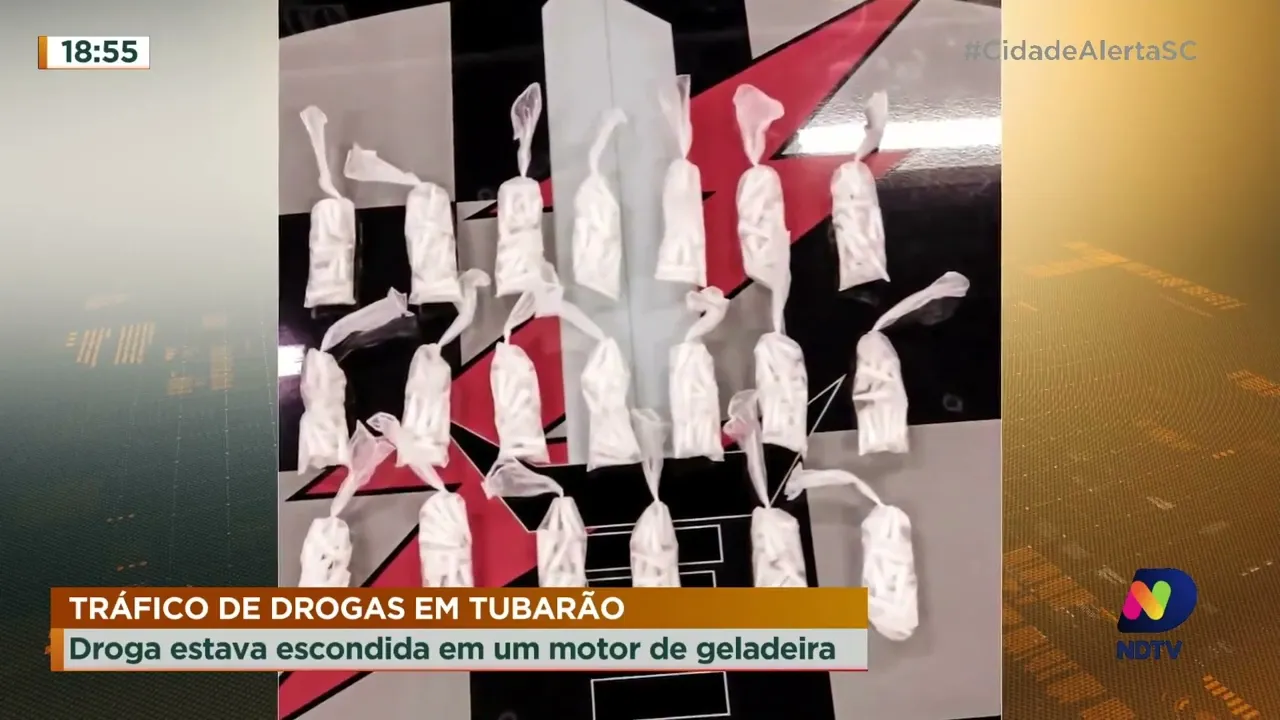 Tráfico de drogas: Drogas são encontradas no motor de geladeira em Tubarão