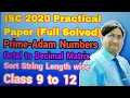 ISC 2020 PRACTICAL PAPER P K SIR PRIME-ADAM NO STRINGS ARRAYS ISC BOARD PRACTICAL EXAMS