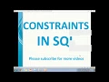 Types of Constraints in SQL Server