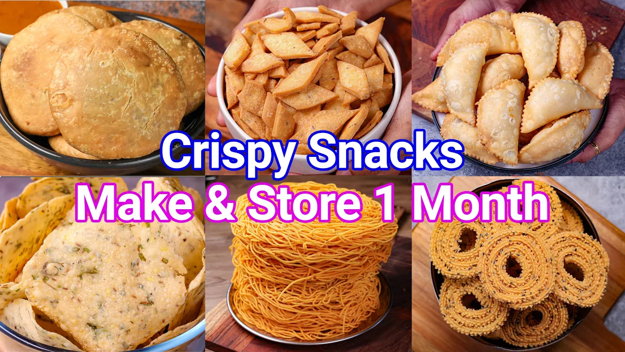 Crispy Crunchy Snacks Ideas - Store 1 Month   Easy & Simple Munching Tea Time Snacks
