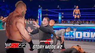 brock lesnar angry to destroy roman reigns ep 2 story mode wwe 2k22