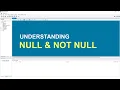 NULL AND NOT NULL IN SQL SQL Tutorial For Beginners HINDI