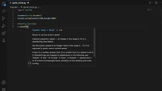 how to create spiral circle with python turtle