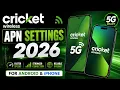 Cricket Wireless APN Settings 2026 Cricket 5G Internet Settings for Android iPhone
