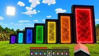 This is ALL SIZES PORTAL with different REALISTIC MINECRAFT