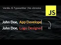 Vanilla Javascript Typewriter with Color Changing Effects Super Simple JS Typing Animation
