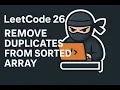 LeetCode 26 Remove Duplicates from Sorted Array Two Pointer Approach Explained in Hindi Java