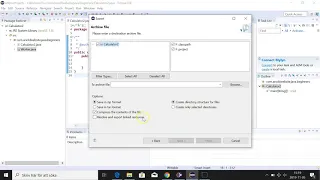 How to export an eclipse project as a zipped file