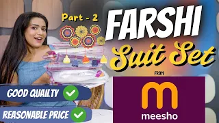 On high demand *Farsi Suit set* from MEESHO | Festive Special | Budget friendly | Tryon | gimaashi