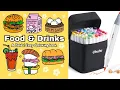 Food Drinks Color with me Satisfying ASMR