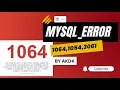 Mysql Error Bypass 1064 1054 3061 Sql Injection
