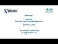 Structural Pest Control Board Meeting - October 1 2025