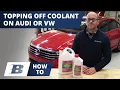 Topping Off Audi VW G13 G12 Coolant Antifreeze