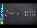 Learn how to evaluate the integral of a piecewise function