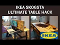 IKEA Hack Skogsta Transformed into the Ultimate Kitchen Hidden Home Office Table