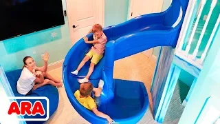 فلاد ونيكيتا ومنزل الأحلام مع ملعبين داخليين للأطفال 