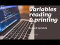 Variables reading and printing in C - Visual Studio
