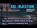 SQL Union Attack - Finding a Column Containing Text