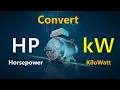 HP to KW KW to HP Horsepower to kilowatt