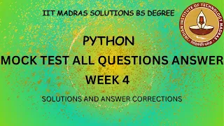 Python Mock Week 4 IITM Bs degree Data Science
