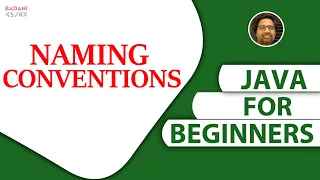 Java Tutorial For Beginners in Hindi Naming Convention in Java