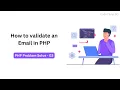 How to validate an Email in PHP Code Camp BD