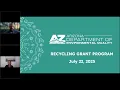 Virtual Workshop ADEQ Recycling Grant Program