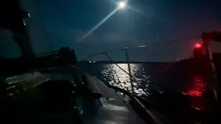 Aground solo sailing off Cape Cod at night